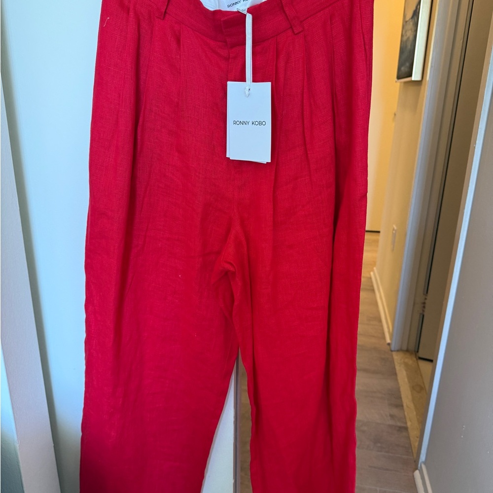 Ronny Kobo Collection Red Krew Pants